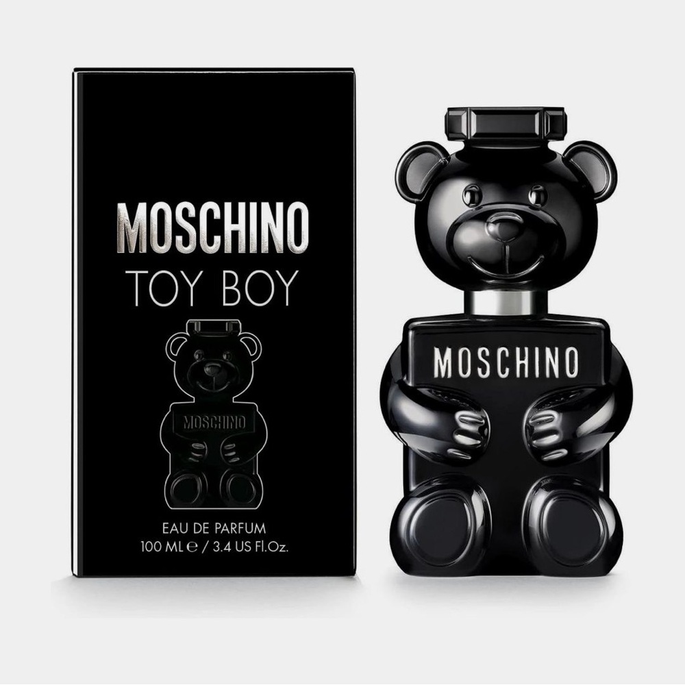 Moschino Black Toy Bear Bottle - Glossy Teddy Figure